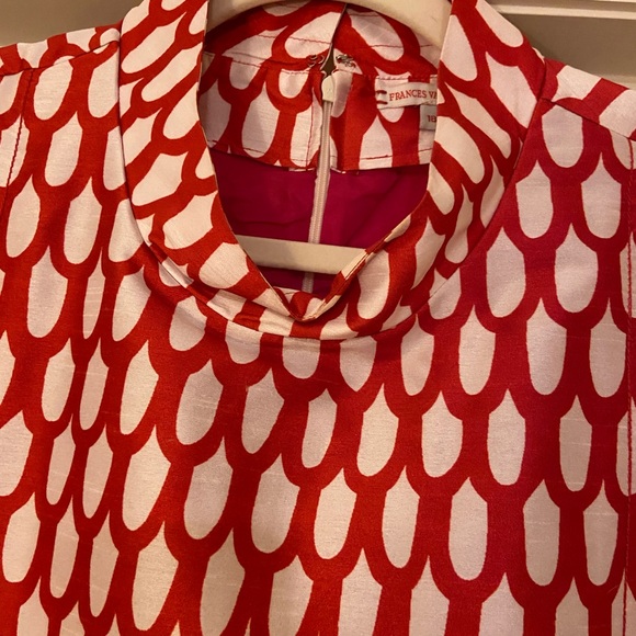 Frances Valentine Carlyle Panel Dress Loop Print Oyster Red… WORN ONCE! - Picture 8 of 15